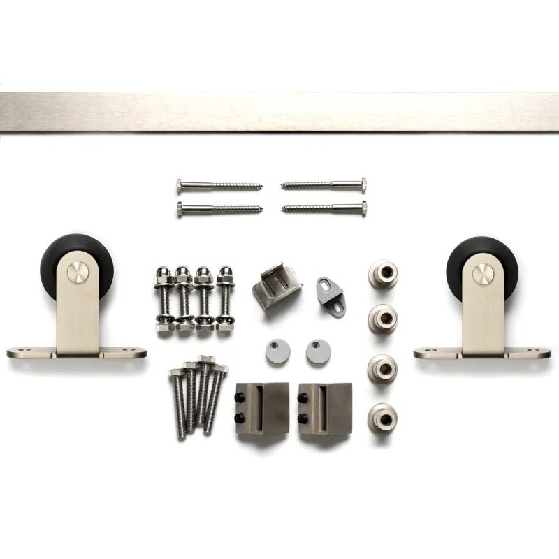 Sure-Loc 72" Satin Nickel Barn Door Track and Hardware Set