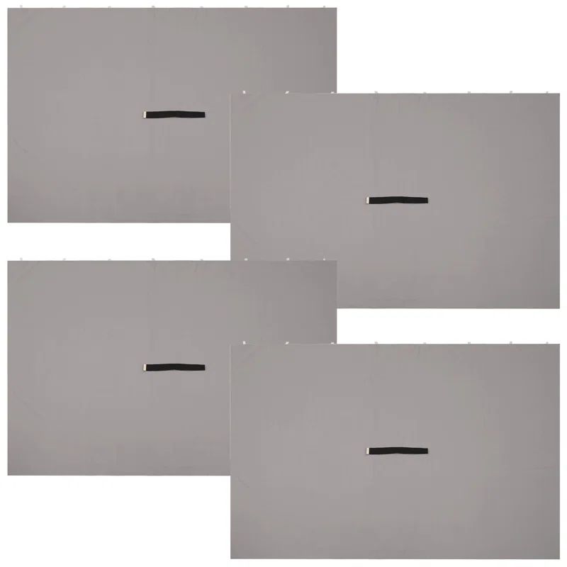 Gray Polyester Privacy Sidewall Set for 10' x 10' Gazebo