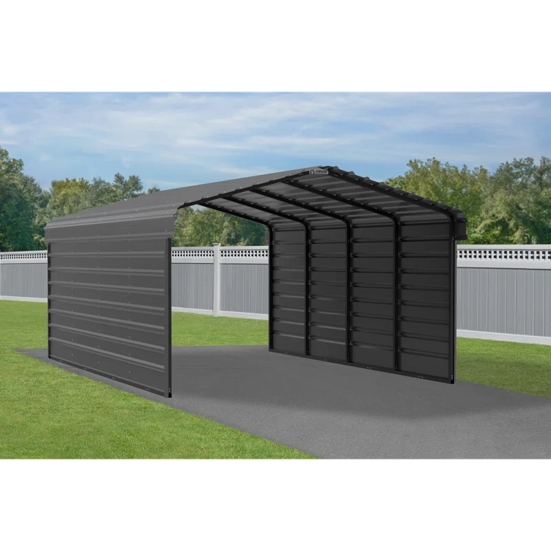 12' x 20' Charcoal Galvanized Steel Carport Kit