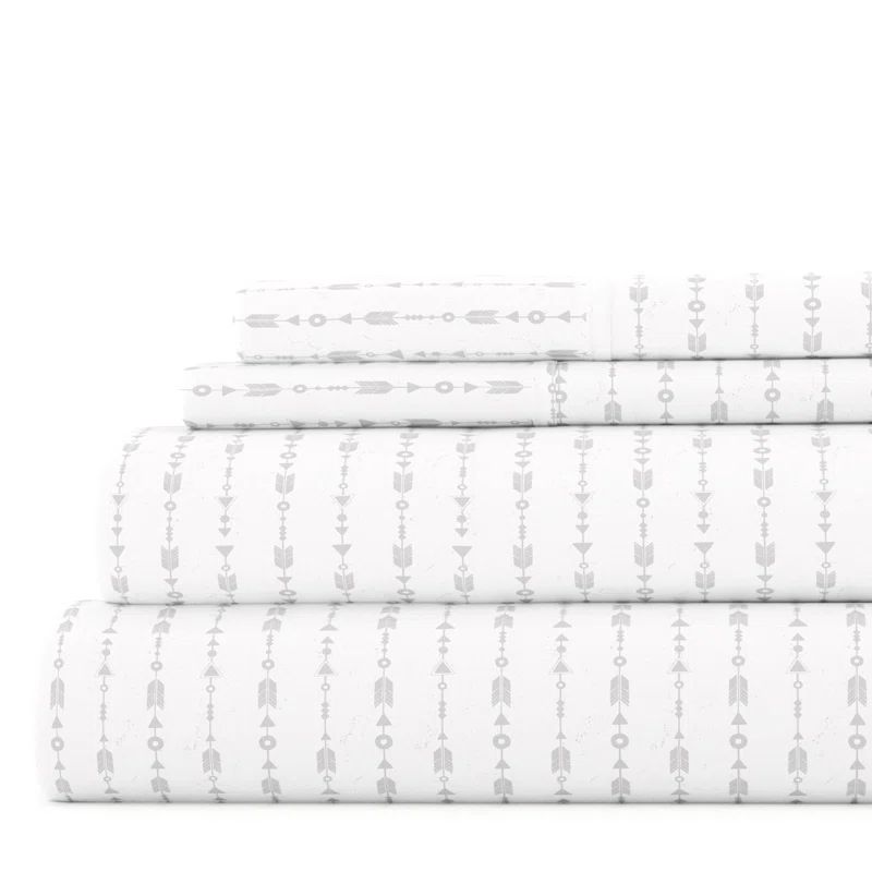 Twin Light Gray Cotton Polyester Microfiber Pillow Cover Set