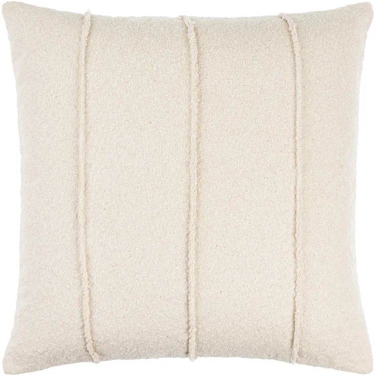 Mindy 18" Light Beige Cotton Accent Pillow Cover