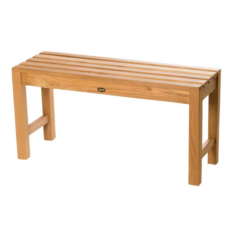 Elegant Teak Spa Shower Bench with Rounded Edges