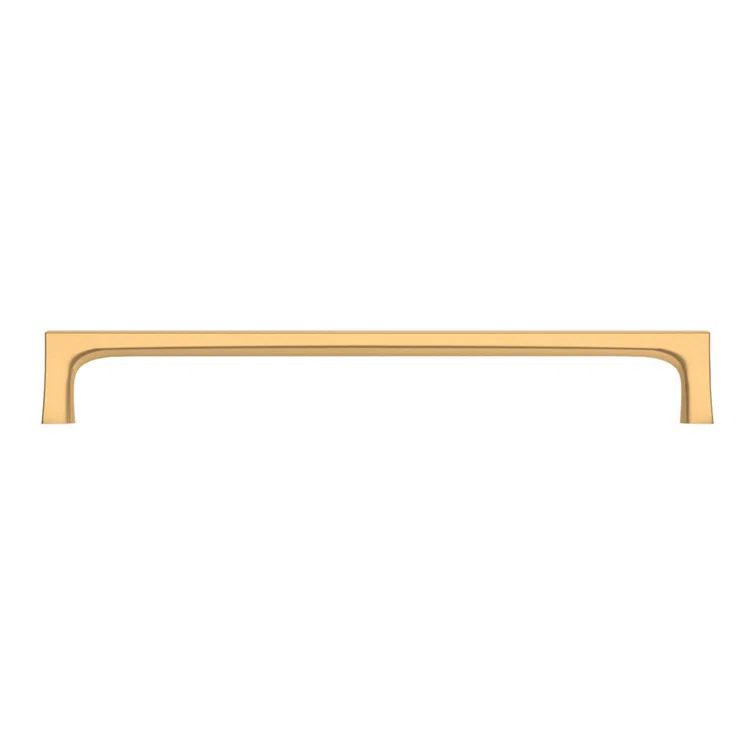 Modern 12-Inch Satin Brass Cabinet Pull with Mounting Hardware