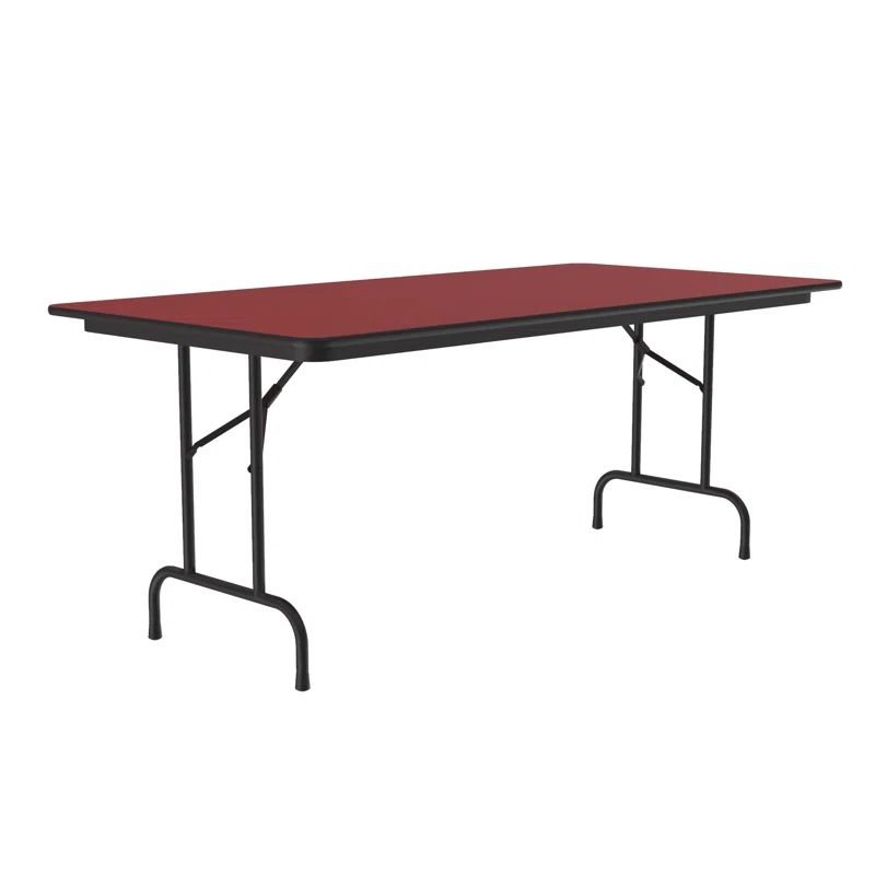 Red and Black 72'' Rectangular Laminate Folding Table