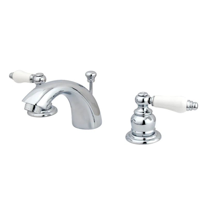 Elegant Victorian Chrome Dual-Lever Mini-Widespread Bathroom Faucet