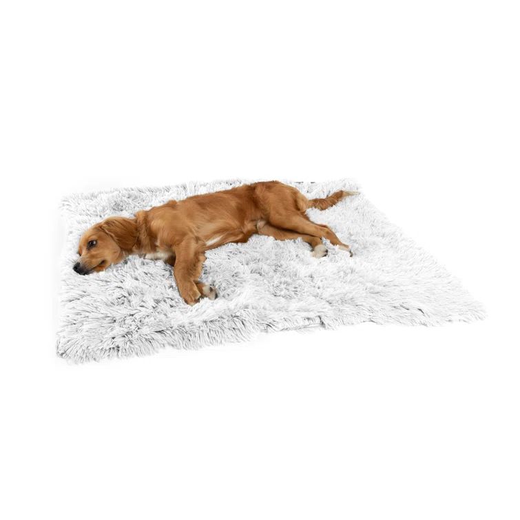 Frost White Faux Fur Reversible Pet Blanket 30" x 40"