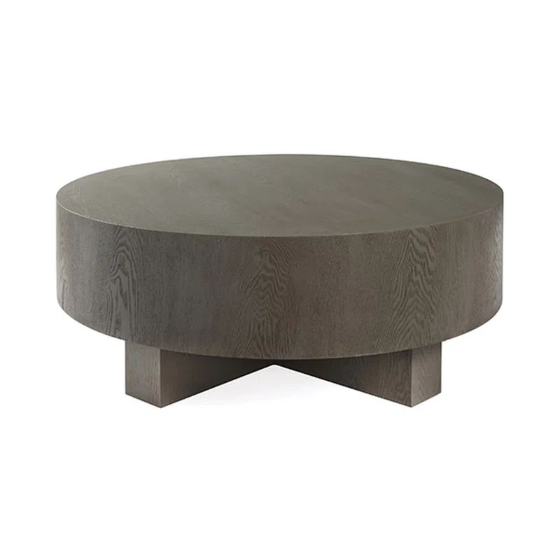 Oslo 42" Smoke Grey Oak Round Coffee Table