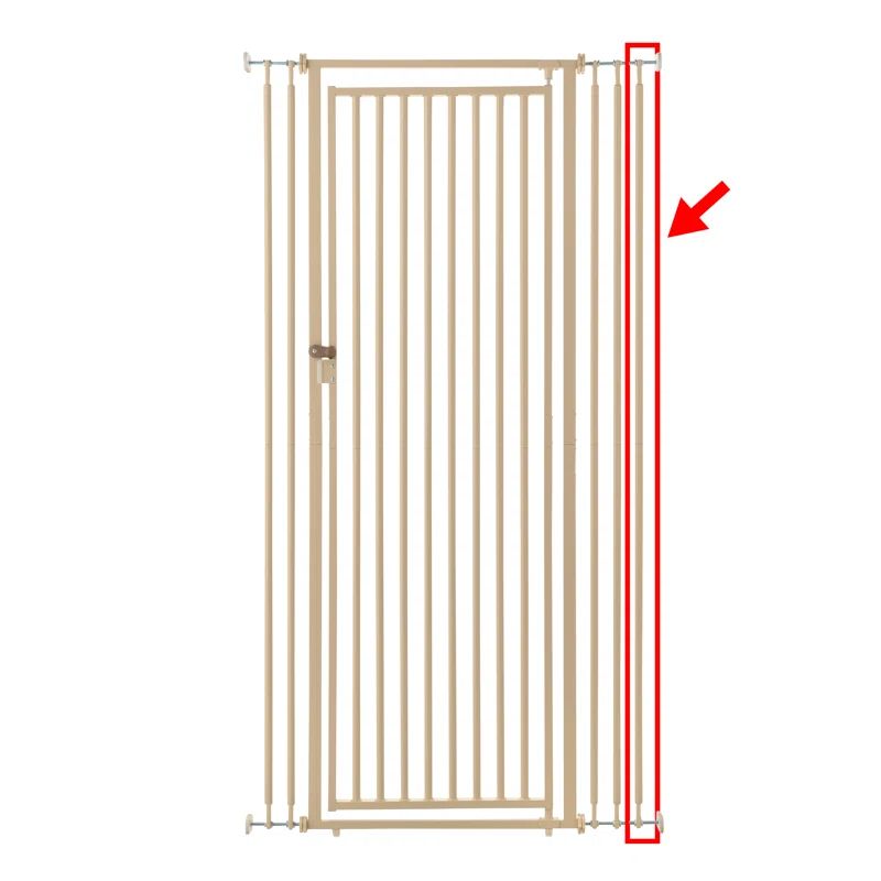 Beige Metal Cat Safety Gate Extension Bar