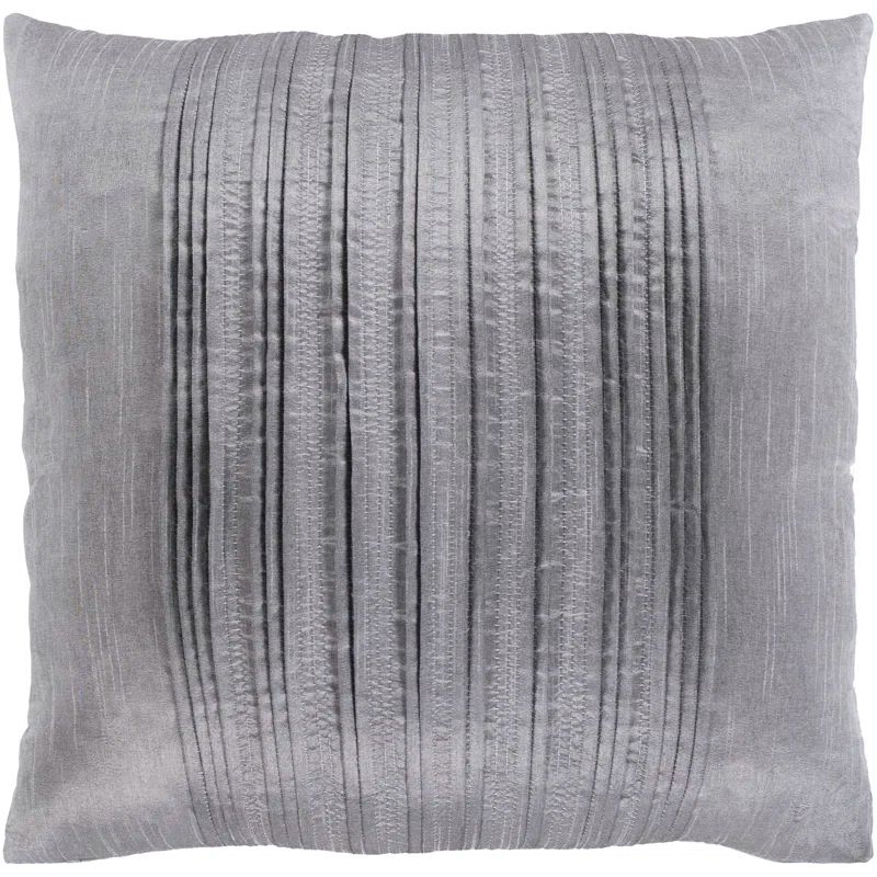 Gray Polyester 20" x 20" Reversible Pillow Cover