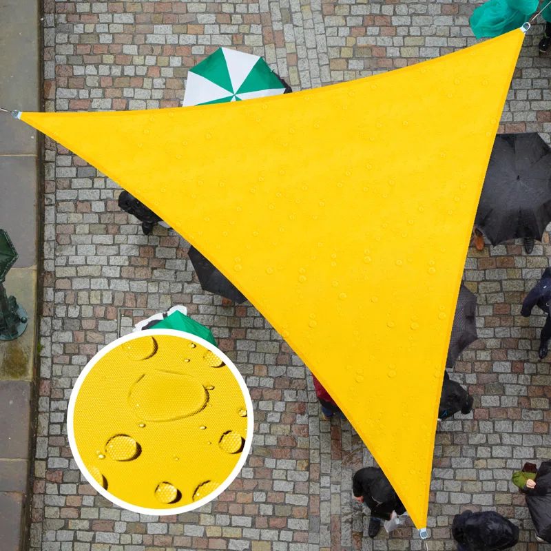 Yellow Waterproof 16' x 16' x 16' Triangle Shade Sail