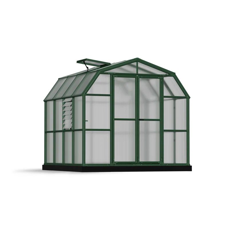 Green Twin-Wall Resin Frame Barn Style Greenhouse