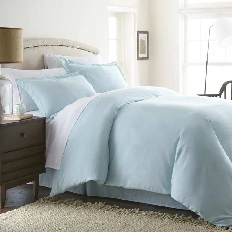 Aqua Ultra Soft Microfiber 3-Piece Duvet Cover Set