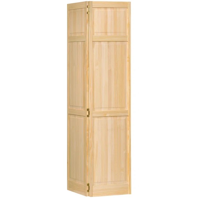 Traditional 6-Panel Solid Pine Unfinished Bi-Fold Door