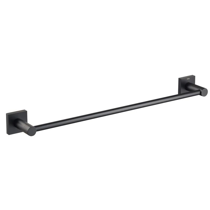Matte Black Solid Brass Wall Mounted Towel Bar