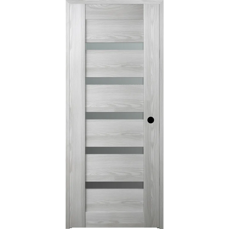 Ribeira Ash 24" x 80" Frosted Glass Pine Composite Prehung Door