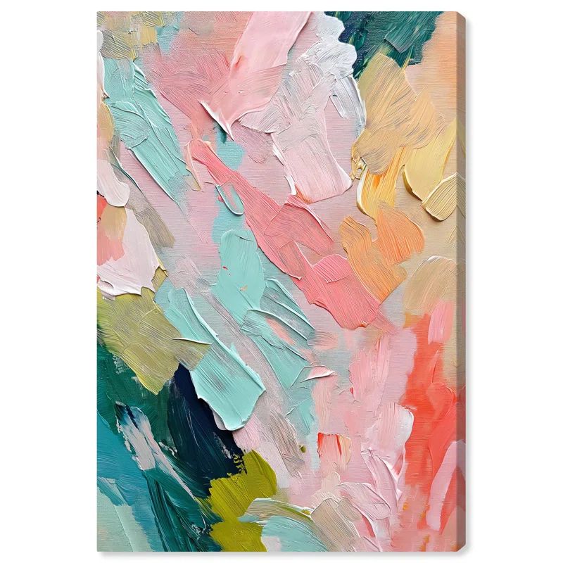 Pastel Abstract Canvas Wall Art 36" x 24"