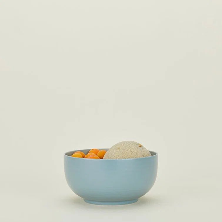 Sky Blue Ceramic Modern Serving Bowl