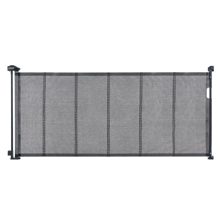 Black Retractable Plastic Stairway Safety Gate