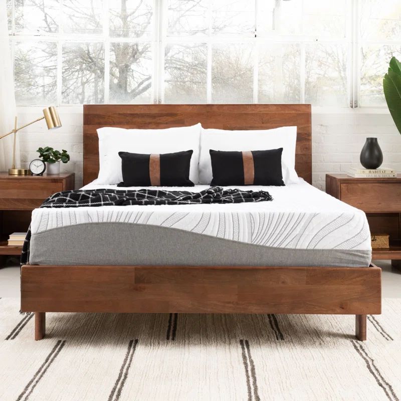 Serena White Contemporary Queen 12'' Memory Foam Adjustable Bed