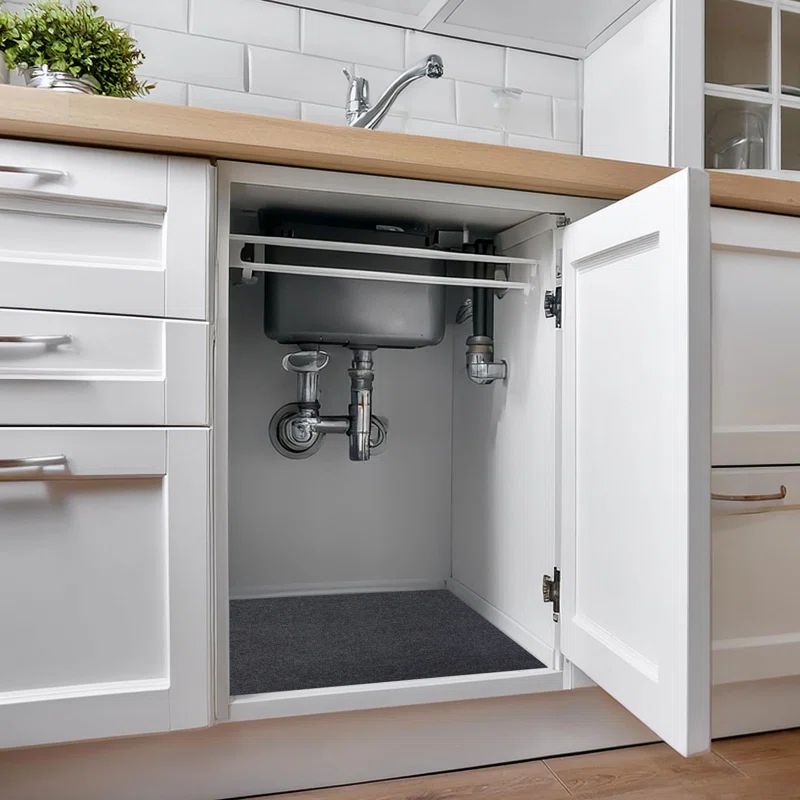 Charcoal 24" x 59" Waterproof Under Sink Cabinet Mat