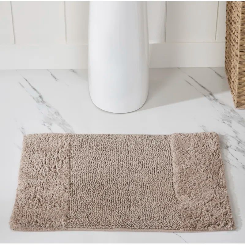 Granada Beige Cotton Tufted Non-Slip Bath Rug Set