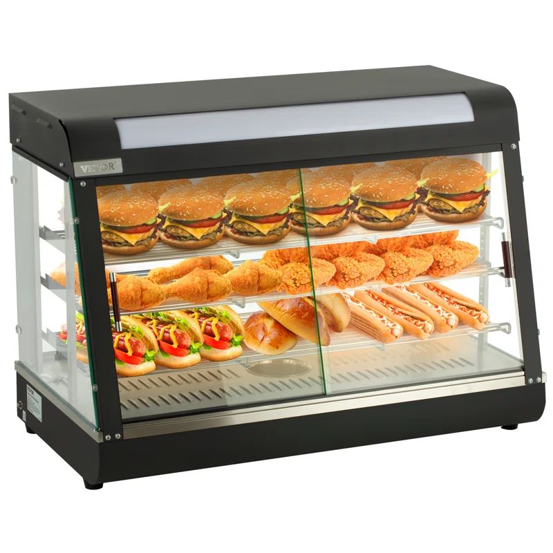 VEVOR 3-Tier Black Stainless Steel Food Display Warmer