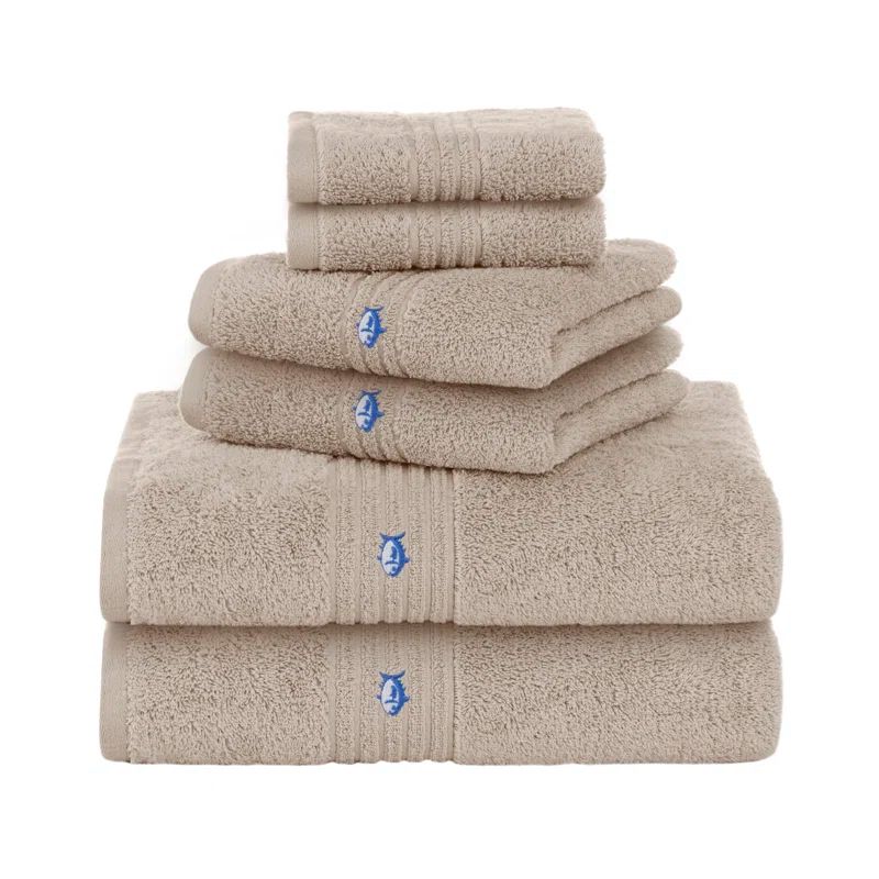 Sand Cotton Blend Terrycloth 6-Piece Bath Towel Set