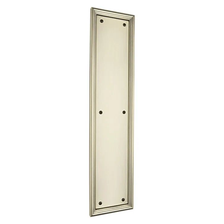 Baldwin Oil Rubbed Bronze 15" Push Plate with Mounting Hardware