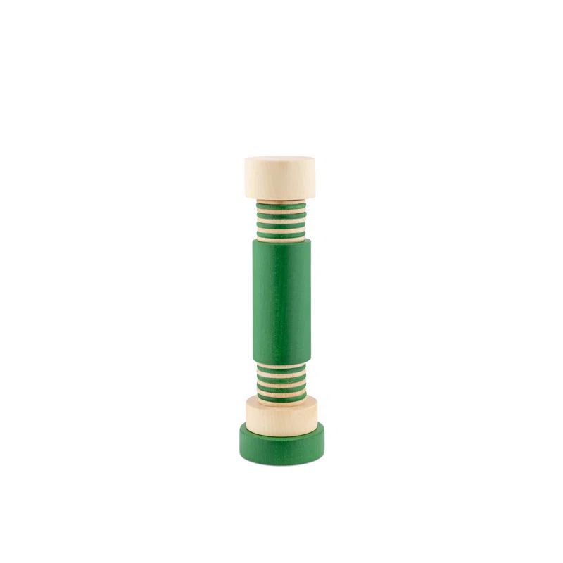 Ettore Sottsass Green Beech Wood Salt and Pepper Mill