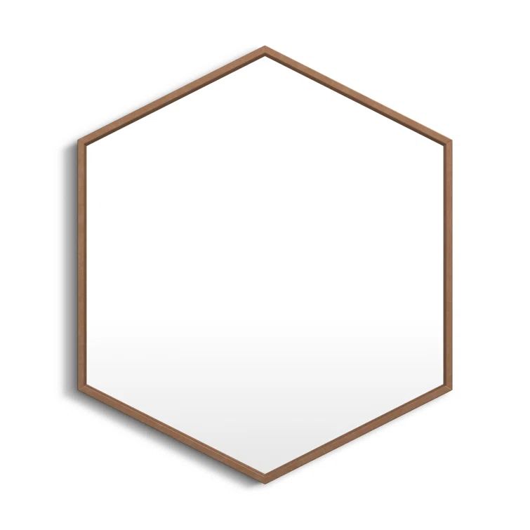 McNeer 22" x 25" Hexagon Bronze Vanity Wall Mirror