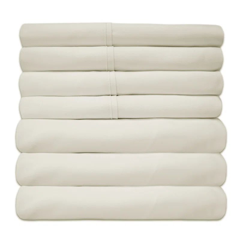 Ivory Twin Size Ultra Soft Microfiber Sheet Set