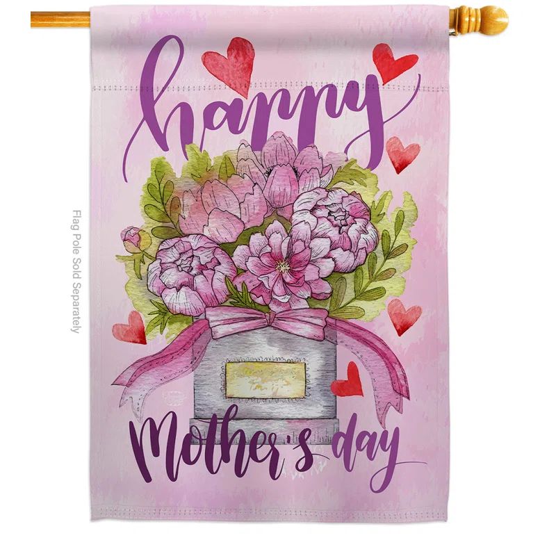 Happy Mother's Day Double-Sided Polyester House Flag