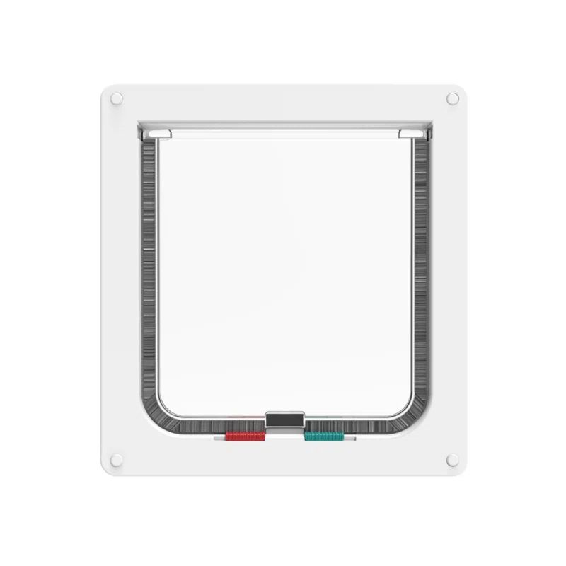 Large White Plastic Pet Door with Magnetic Lock