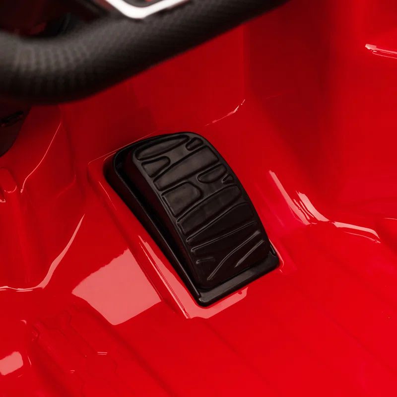Red 12-Volt Battery Powered Ride-On Car with Remote Control