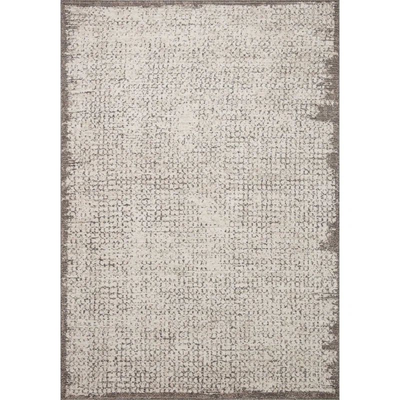 Ivory and Stone Synthetic Hand-knotted Runner Rug 2'-7" x 10'-0"