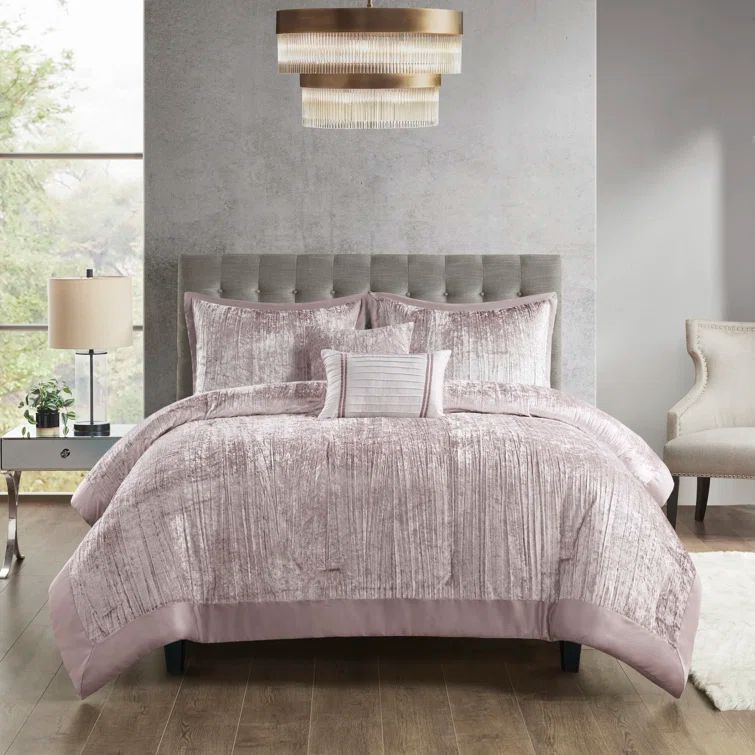 Blush King Down Alternative Microfiber Bedspread Set with Tucks
