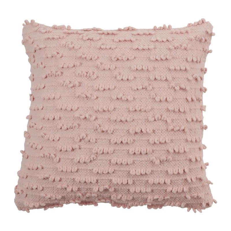 Rose Nubby Design Down-Filled Square Throw Pillow Set