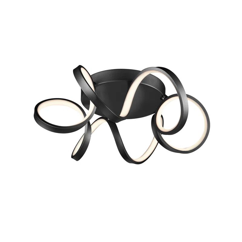 Synergy Black Aluminum LED Flush Mount Light