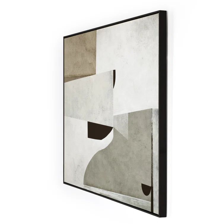 Priory Abstract Print on Canvas with Black Maple Frame
