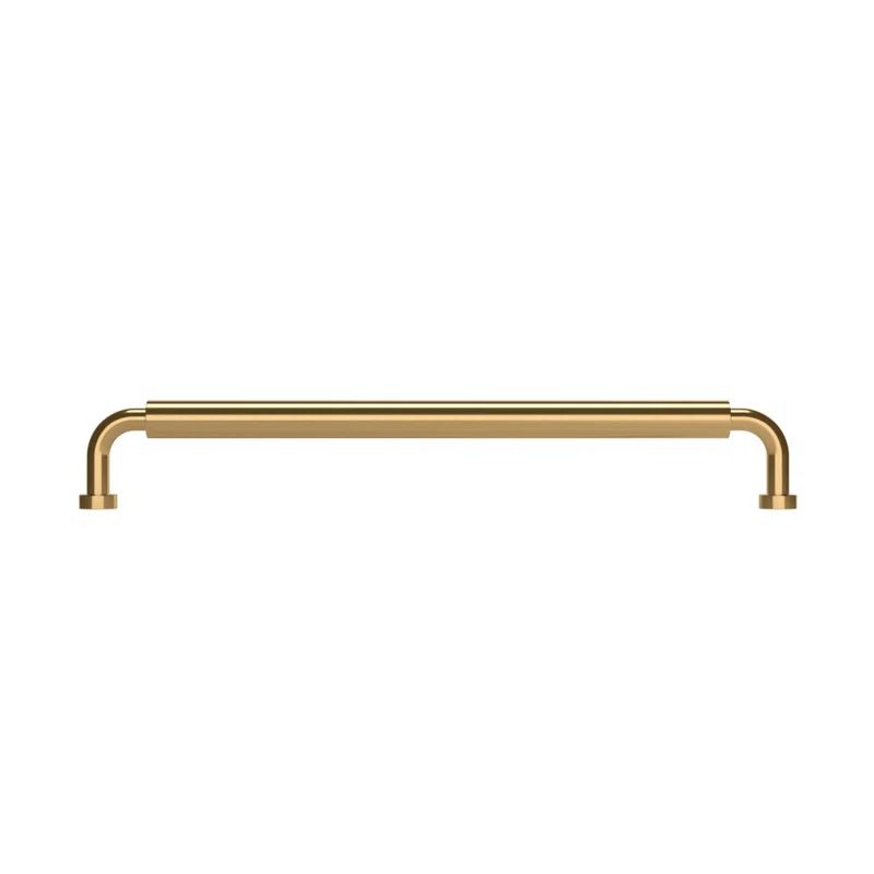 Polished Brass Modern Appliance Pull with Mounting Hardware