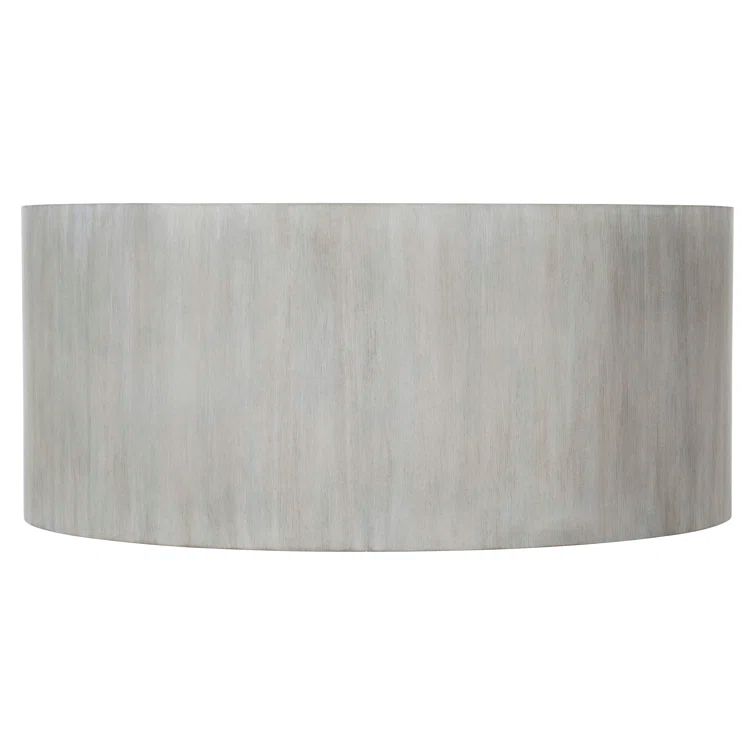 Transitional Thorne Off-White Round Wood & Metal Coffee Table with Storage
