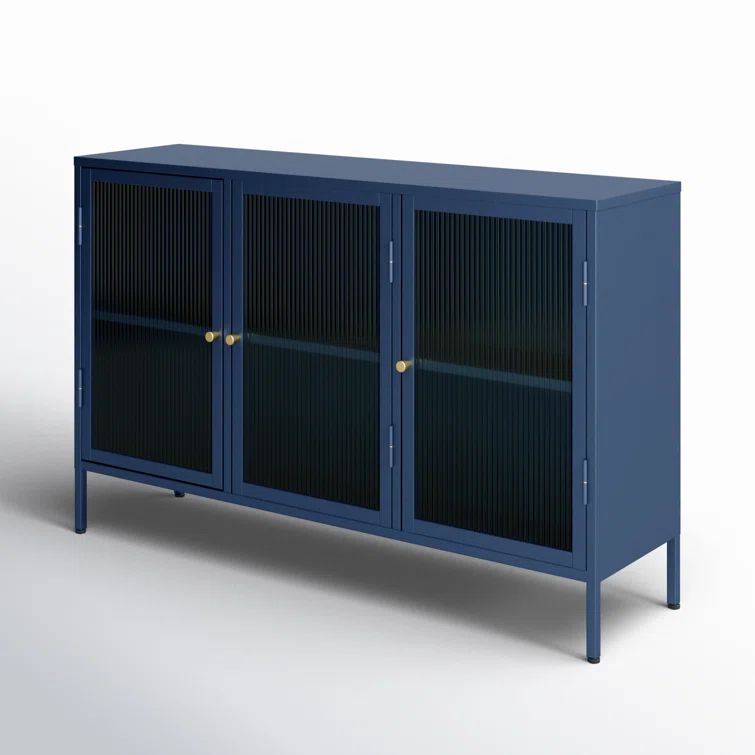 Arnika Blue Modern 52'' Sideboard with Three Doors