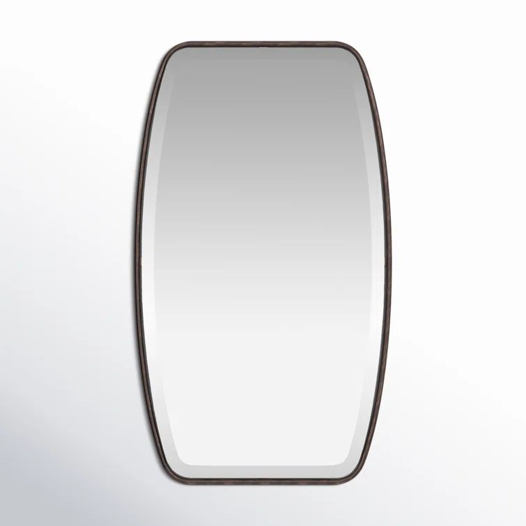 Dark Bronze Rectangular Beveled Wall Mirror