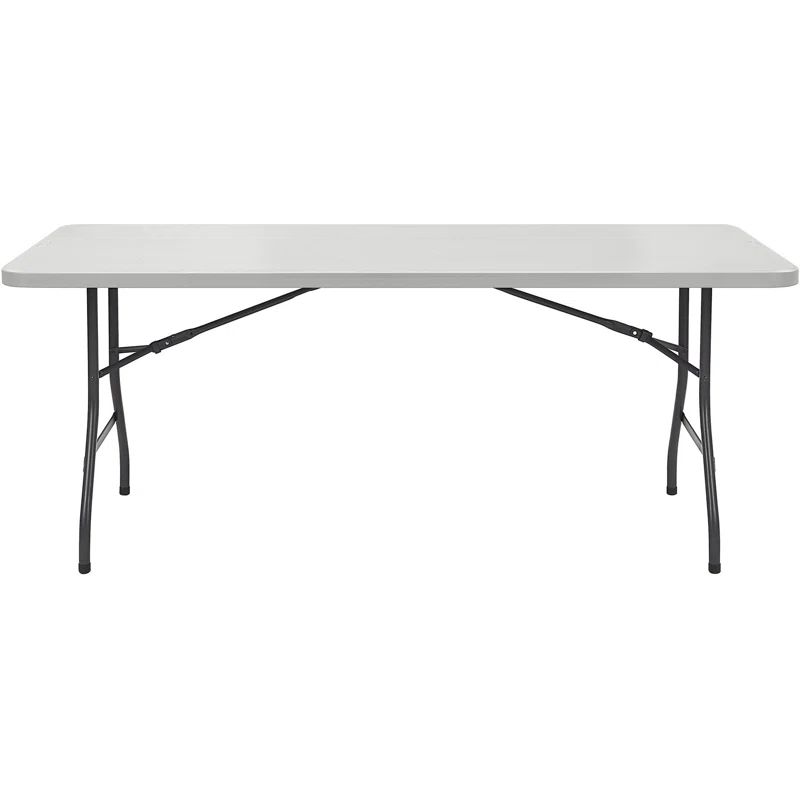 Lorell 96" Light Gray Polyethylene Rectangular Banquet Table