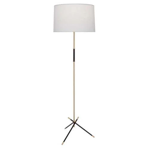Thatcher 63" Polished Nickel Accents Modern Floor Lamp