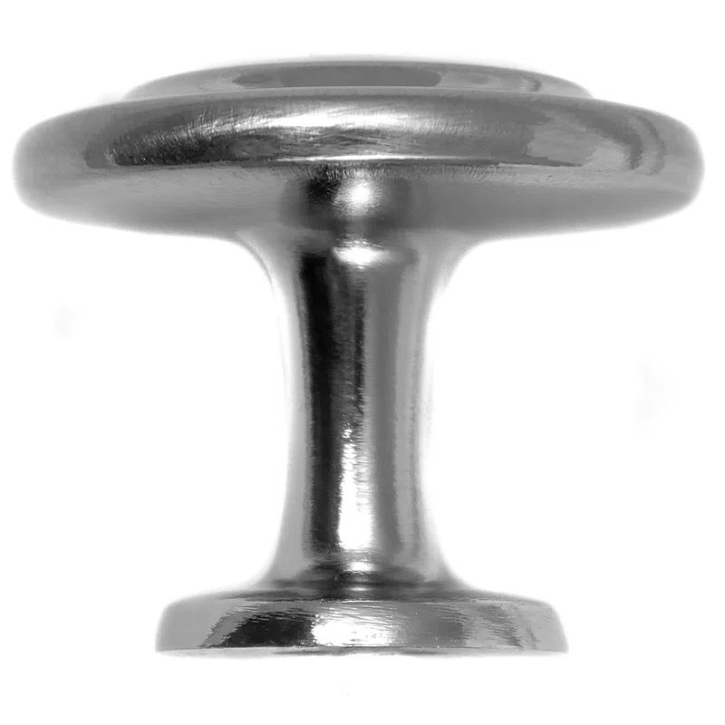 Brushed Nickel Round Cabinet Knob with Mounting Hardware