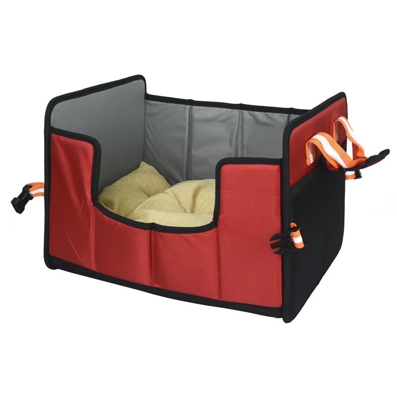 Large Red Nylon Folding Travel Pet Bed