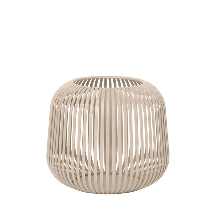 Nomad Beige Metal Hanging Candle Lantern