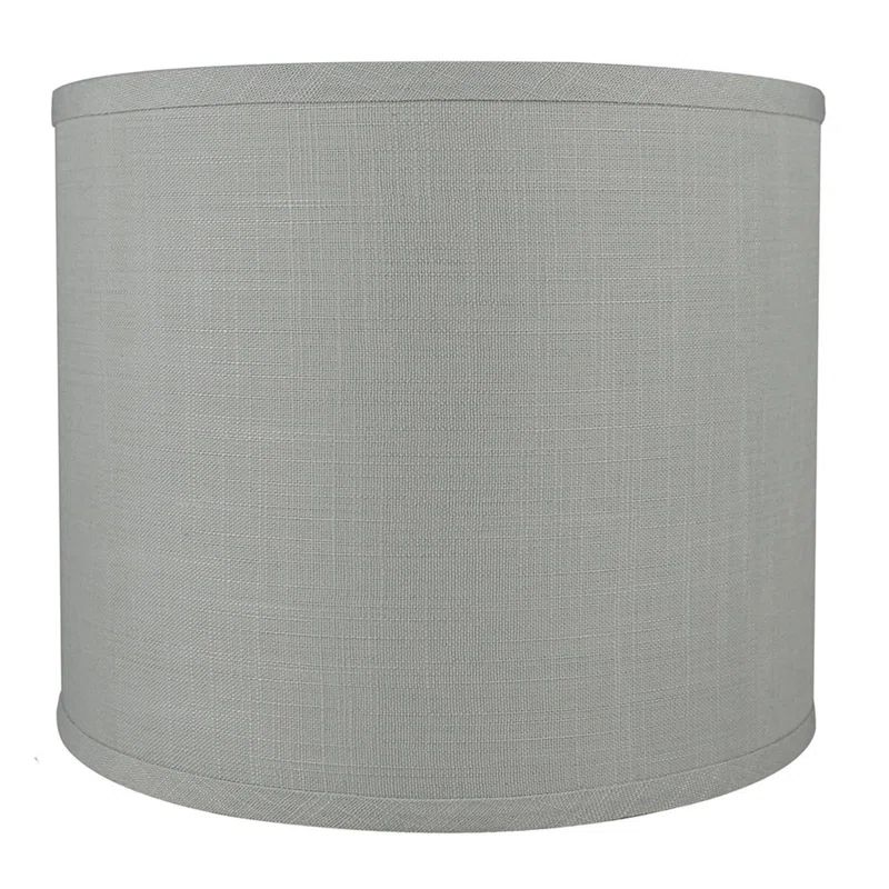 Natural Linen Drum Lamp Shade with Nickel Fitter, 8"