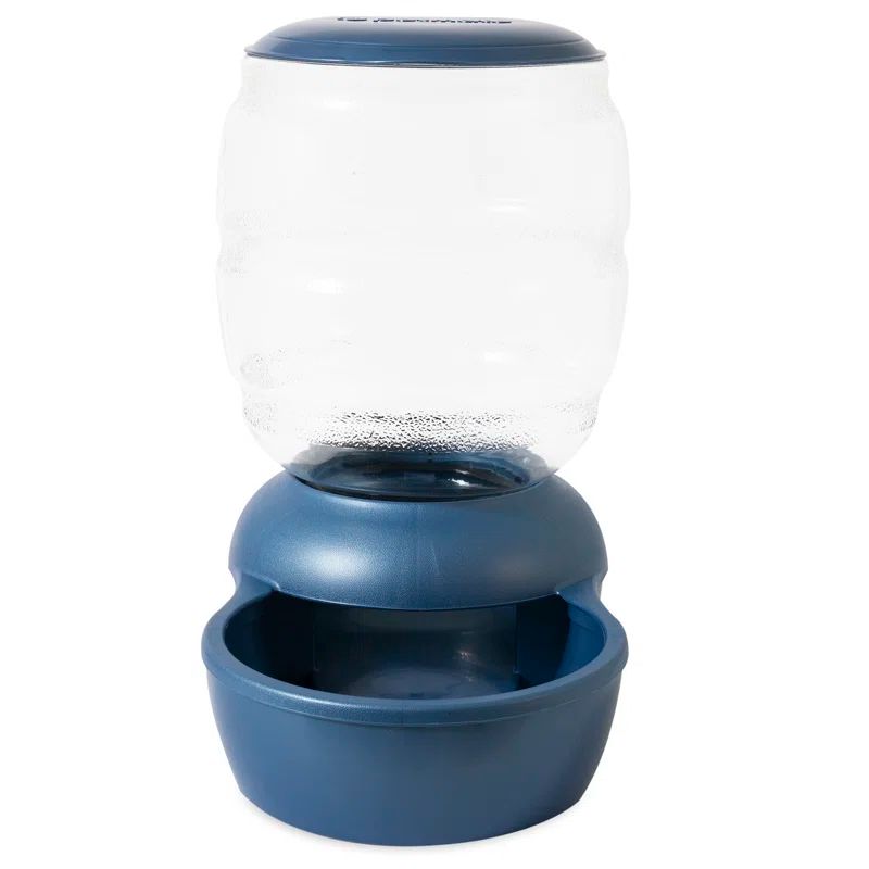 Large Blue Automatic Pet Feeder with Clear Container